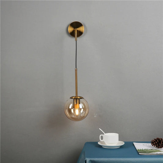 glass outdoor wall sconce, front view on white background