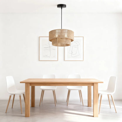Hemp Rope Drum Shade Pendant
