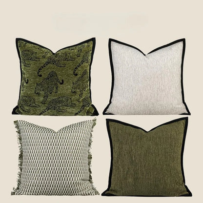 Geometric Jacquard Throw Pillow Cover — alternate view