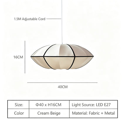 Wabi Sabi Fabric Lantern Pendant