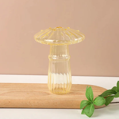 Jelly plastic umbrella vase as aromatherapy vessel on home surface