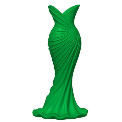3D printed gown dress vase minimalist flower arrangement décor
