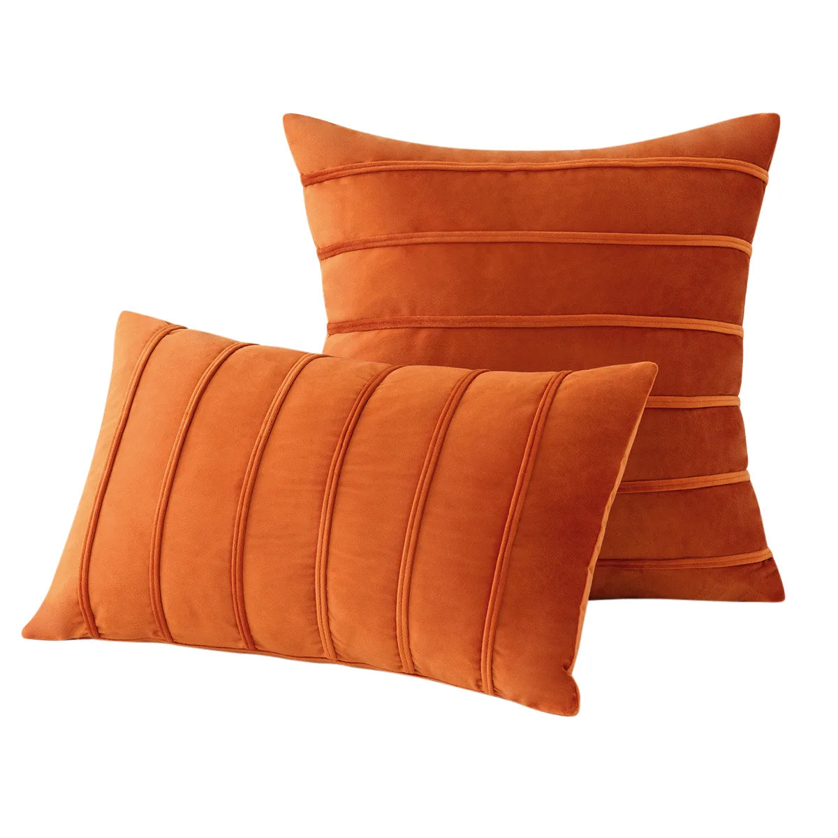 Fall Striped Velvet Pillow Cover