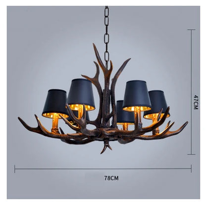 Resin Antler Pendant Light