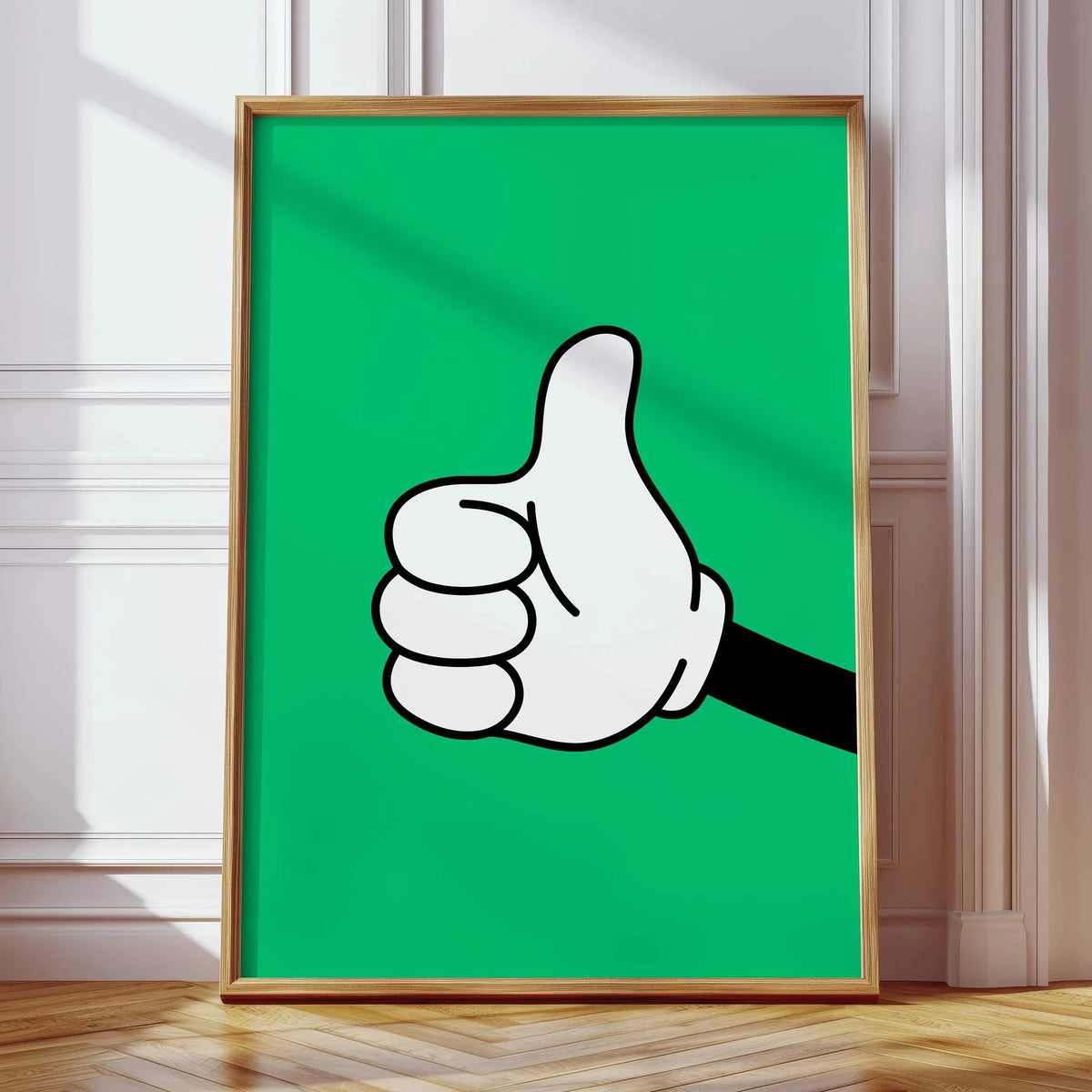 Retro Rock Hand Graphic Canvas Wall Art