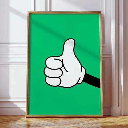 Retro Rock Hand Graphic Canvas Wall Art