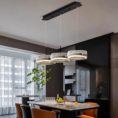 Glass Stone Linear Chandelier