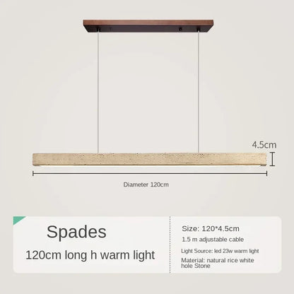 Travertine Linear Pendant Light