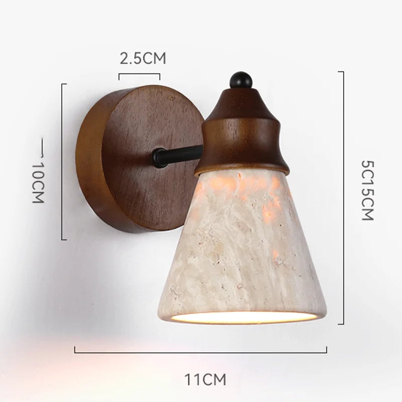Natural Travertine LED Wall Sconce