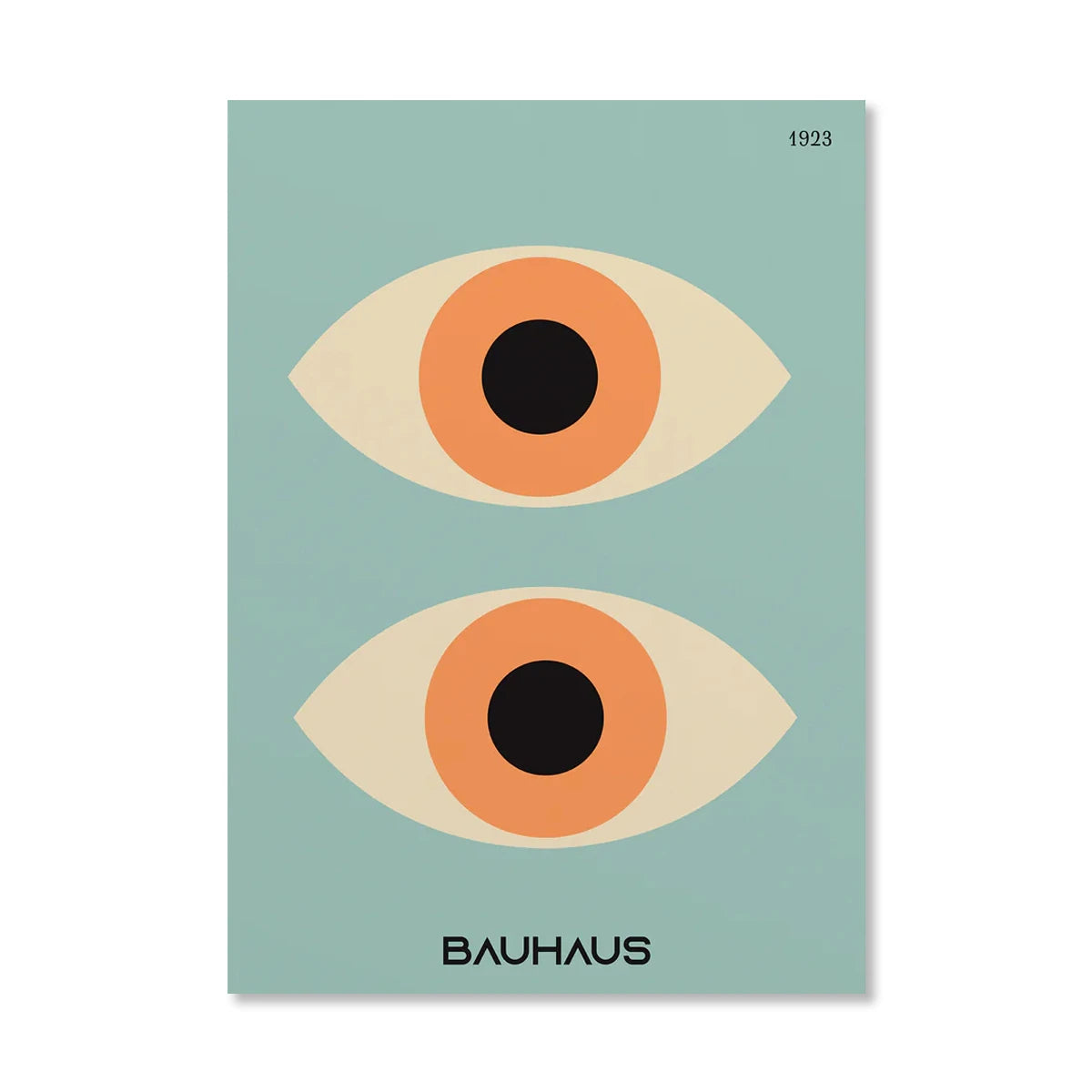 Bauhaus Geometric Sunrise Bicycle Canvas Wall Art