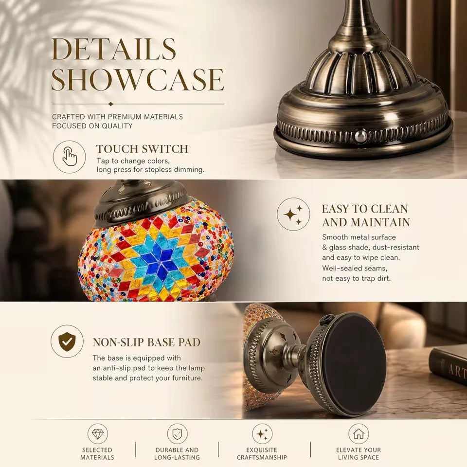 LED Table Lamp Touch Sensor Rechargeable Desktop Night Light Wireless Reading Lamp For Restaurant Hotel Bar Bedroom Decor Light