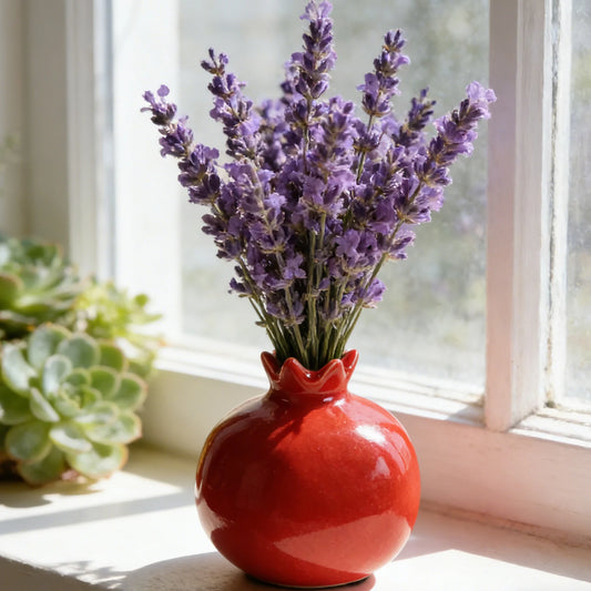 Pomegranate ceramic vase creative flower holder home office