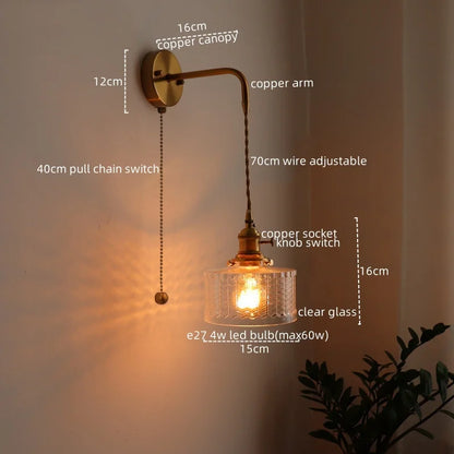 Green Copper LED Wall Sconce