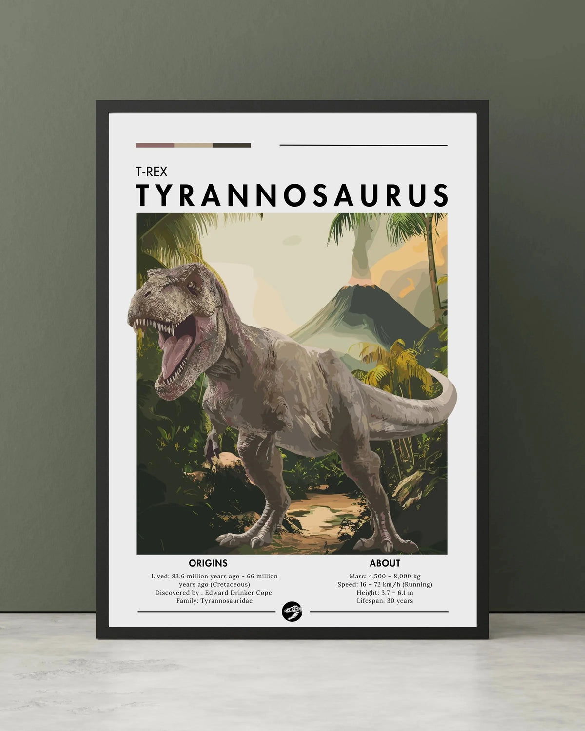 Dinosaur Spinosaurus Prehistoric Canvas Wall Art Poster