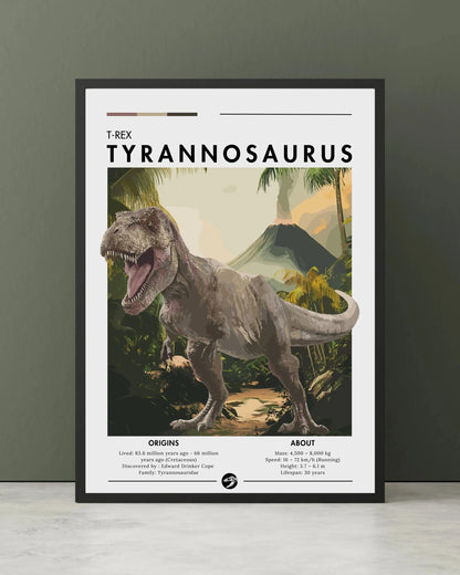 Dinosaur Spinosaurus Prehistoric Canvas Wall Art Poster