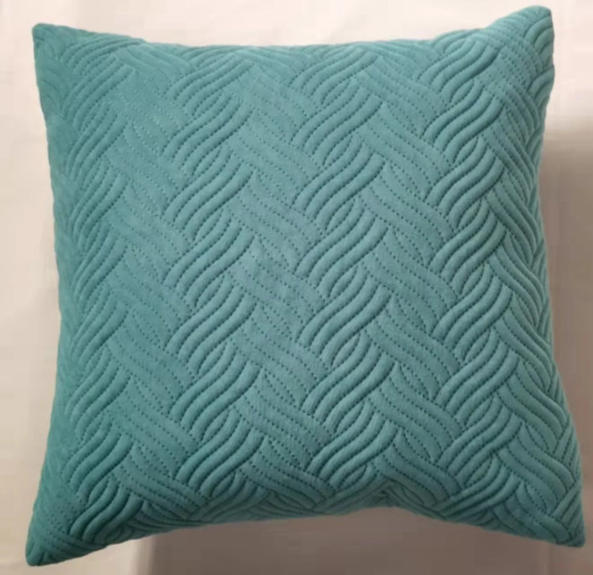 Quilted Velvet Throw Pillow Cover