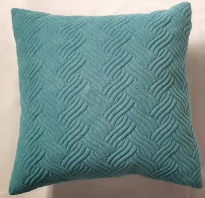 Quilted Velvet Throw Pillow Cover