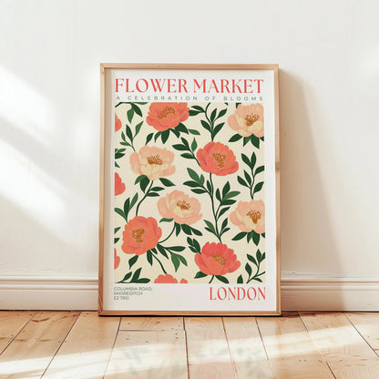 Nordic Floral Market Abstract Canvas Wall Art