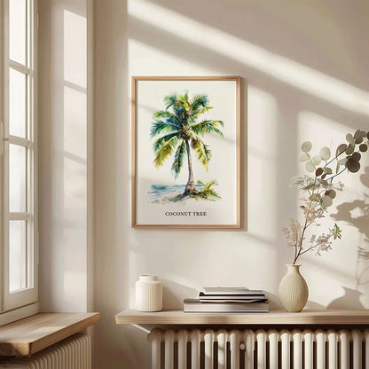 Green Botanical Houseplant Canvas Wall Art