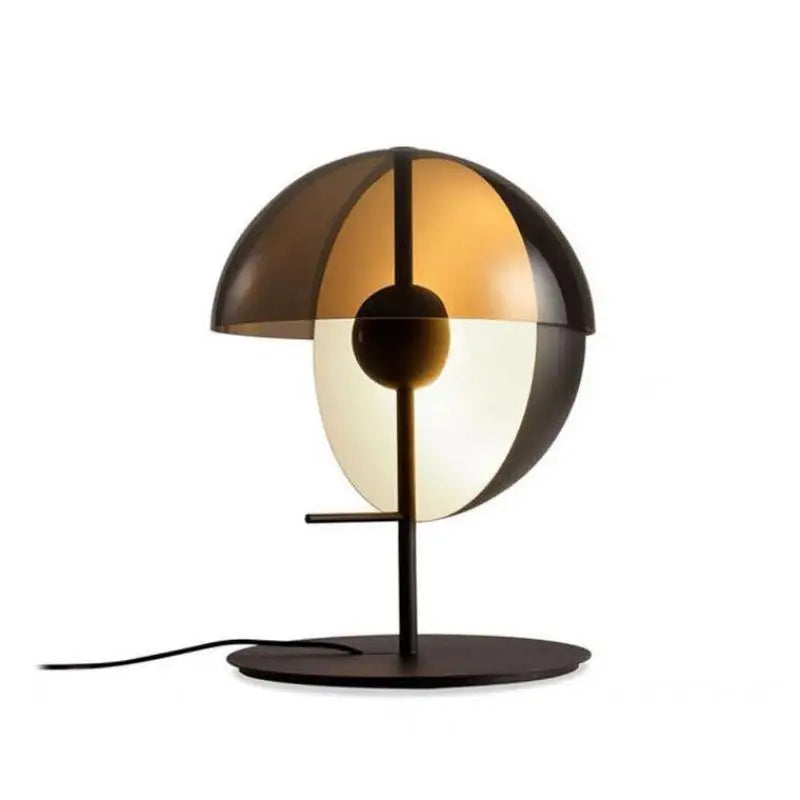Postmodern glass floor lamp in study room architectural glow