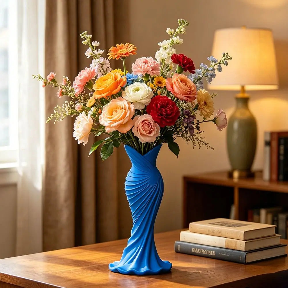 3D printed gown dress vase minimalist flower arrangement décor