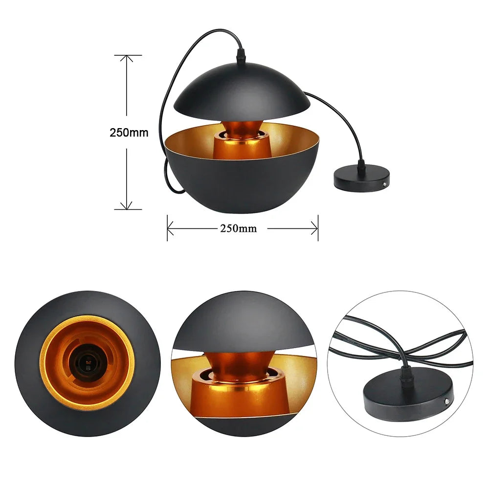 Postmodern Aluminum Dome Pendant Light