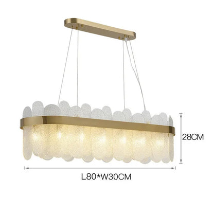 Gold ring chandelier at 39.4 in long, assembly required, flush fitted