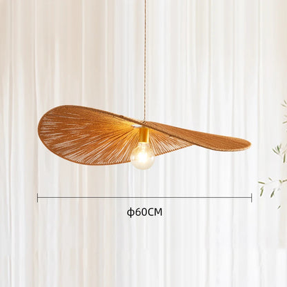 Woven lantern chandelier in a 100 centimetre diameter profile