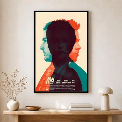 Fight Club Movie Retro Art Canvas Wall Art Poster