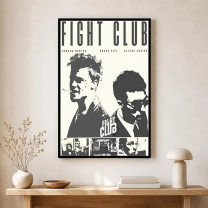Fight Club Movie Retro Art Canvas Wall Art Poster