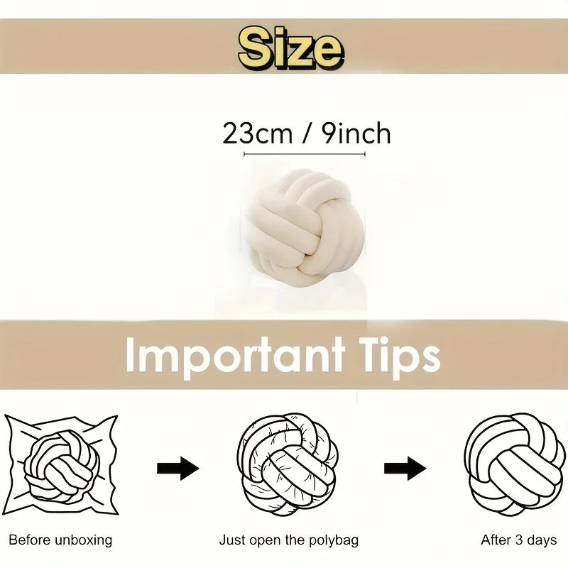 Knotted Ball Throw Pillow — alternate view