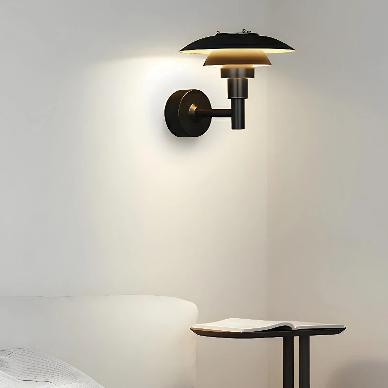 outdoor wall sconce, installed in a room interior setting