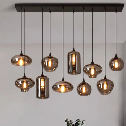 Glass Ring Multi Head Chandelier