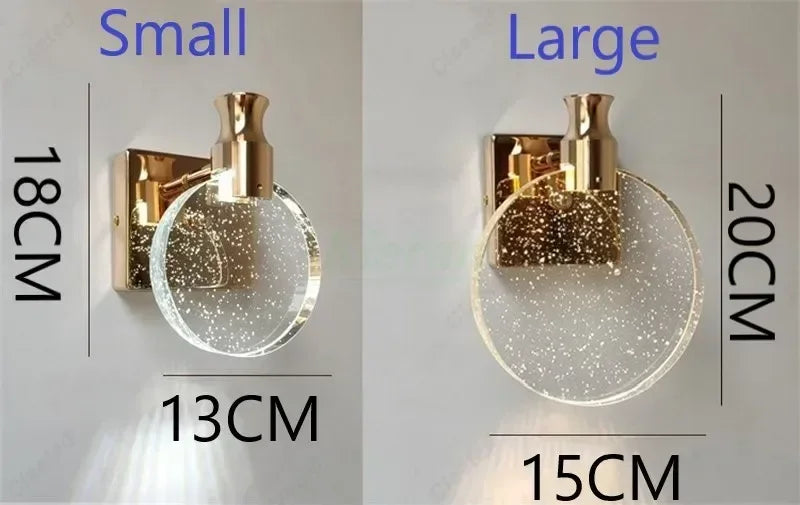 Modern Crystal LED Bathroom Wall Sconce