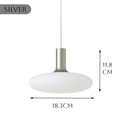 Milky Glass Aluminum Pendant Light