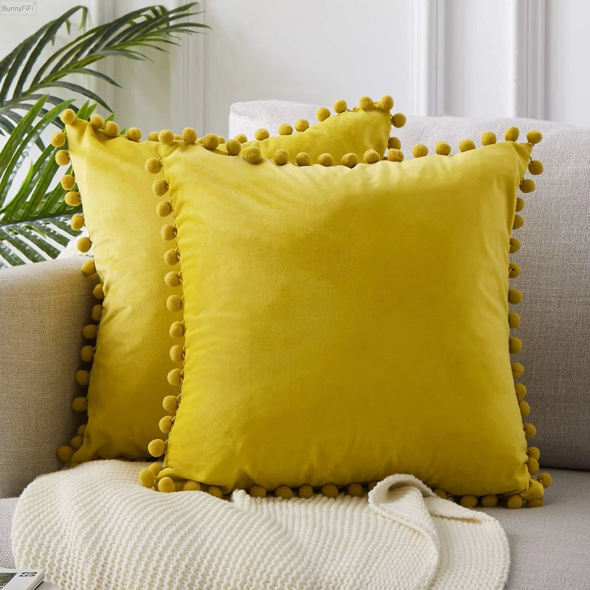 Velvet Throw Pillow Cover — styling detail