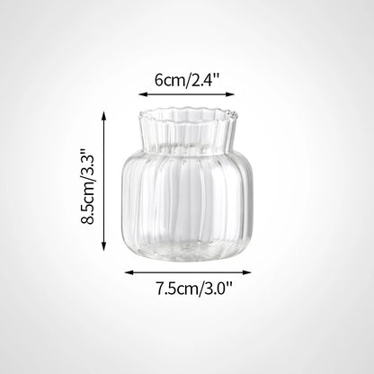 Minimalist Clear Glass Flower Vase