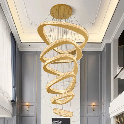 Single ring crystal chandelier, 7.9 in across, for a bedside