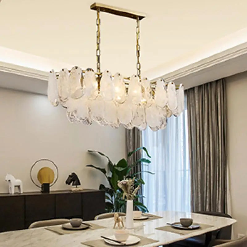 Lantern crystal chandelier measuring 35.4 in (90 cm) across