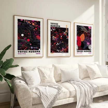 Yayoi Kusama Floral 3-Piece Canvas Wall Art Set
