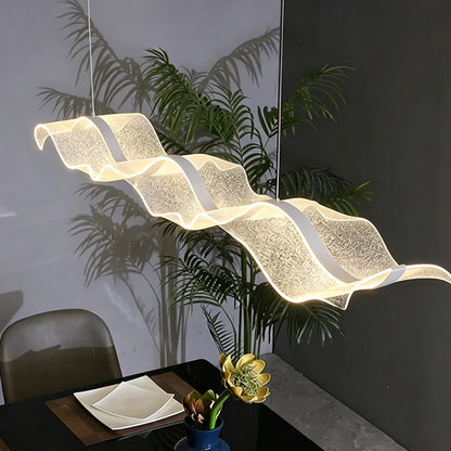 Iron linear chandelier 59.1 in high, adjustable, bulbs sold separately