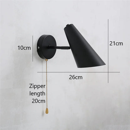 Foldable Rotatable Pull Chain Wall Sconce