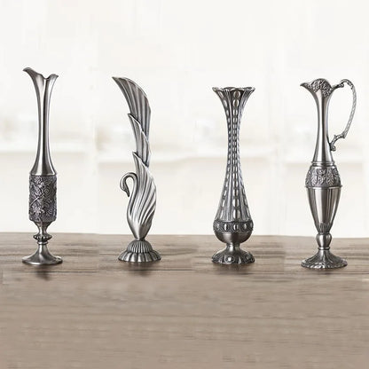 Nordic geometric electroplated metal vase housewarming gift