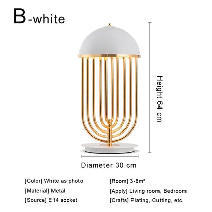 Nordic lamp white B variant cold light on study desk front view