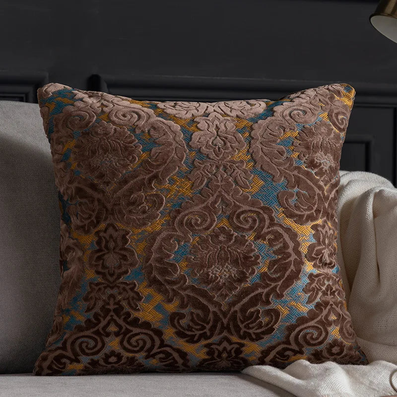 Light Luxury Jacquard Pillow Cover — styling detail