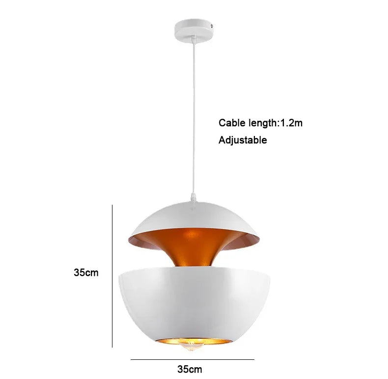 Postmodern Aluminum Dome Pendant Light
