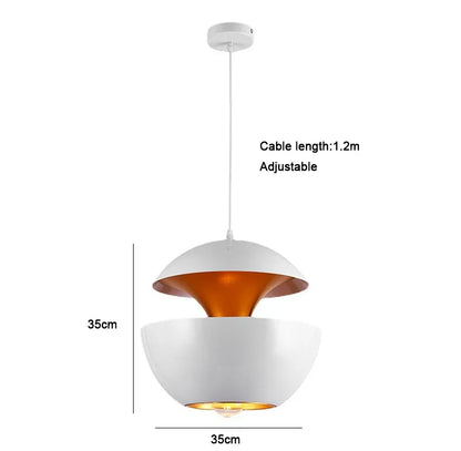 Postmodern Aluminum Dome Pendant Light