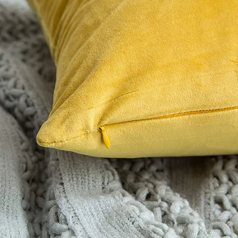 Plush Velvet Throw Pillow Cover — styling detail