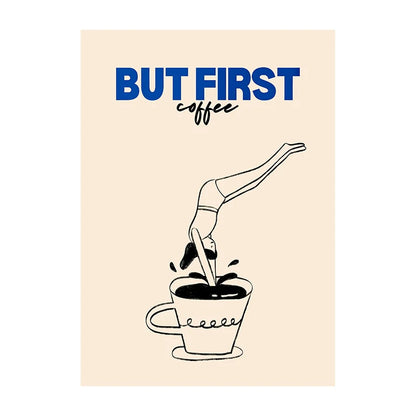 Coffee Diver Trendy Canvas Wall Art Print