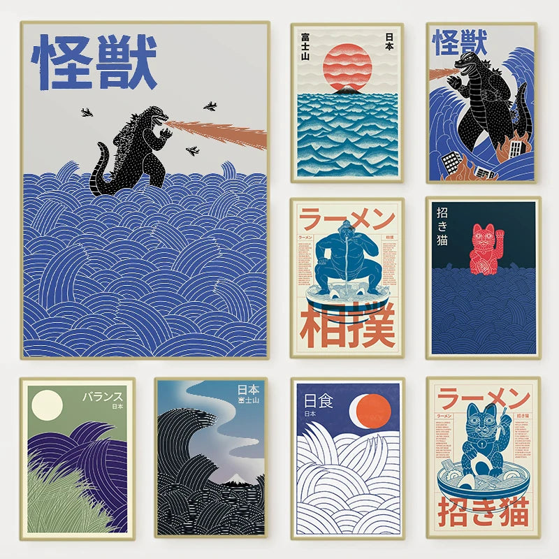 Japanese contemporary tokyo street art canvas print — primary product view